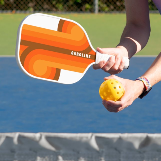 Raquette De Pickleball Motif d'art Brown orange personnalisé (Insitu)