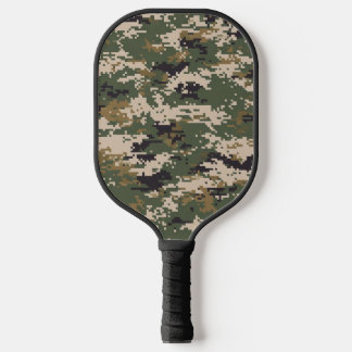 Raquette De Pickleball Motif de camouflage numérique vert
