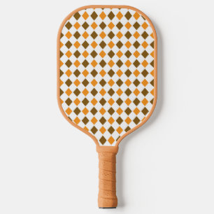 Raquette De Pickleball motif de diamant Brown rétro