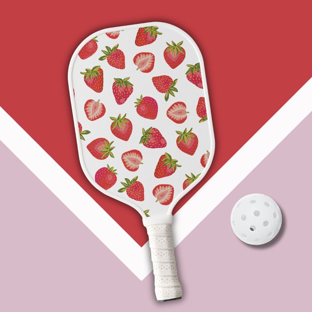 Raquette De Pickleball Motif de fraises (Strawberry fruit Pickleball Paddle)
