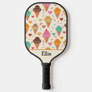 Raquette De Pickleball Motif de glace mignon personnalisé