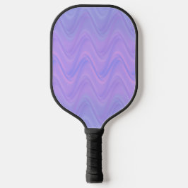 Raquette De Pickleball Motif de lignes ondulées roses violettes