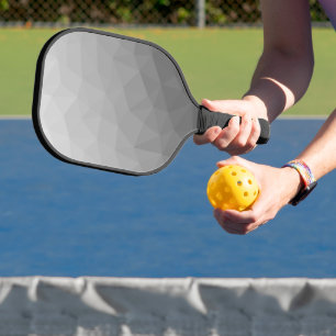Raquette De Pickleball Motif de maille géométrique à dégradé gris