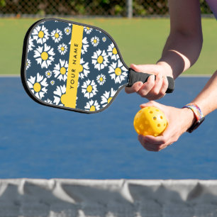 Raquette De Pickleball Motif de marguerite, marguerites blanches, Votre n