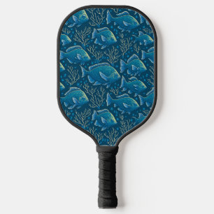 Raquette De Pickleball Motif de poisson bleu