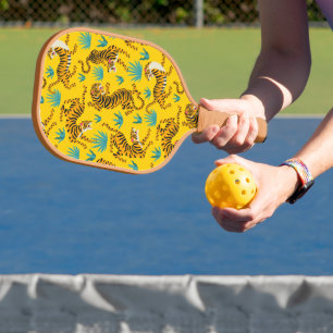 Raquette De Pickleball Motif de tigre d'or asiatique