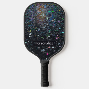 Raquette De Pickleball Motif de verre teinté abstrait iridescent personna