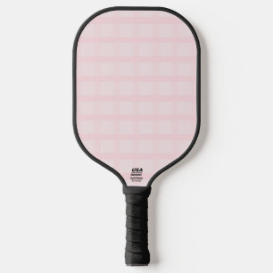 Raquette De Pickleball Motif Gingham Rose Bubble et Lavande