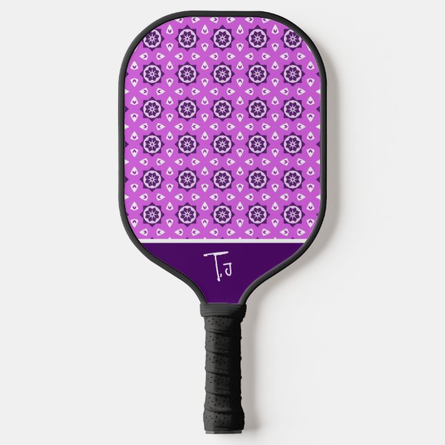 Raquette De Pickleball Motif migre Hexagon violet (Recto)