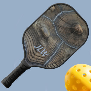Raquette De Pickleball Motif naturel TortoiseShell avec initiales