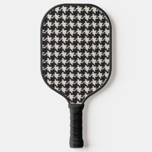 Raquette De Pickleball Motif Pied-de-Poule Noir Blanc