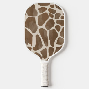 Raquette De Pickleball Motif Poster de animal de Giraffe d'aquarelle