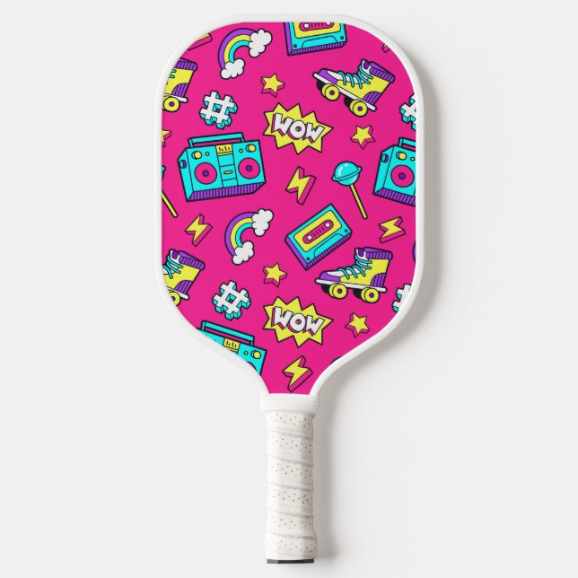 Raquette De Pickleball Motif rétro (Recto)