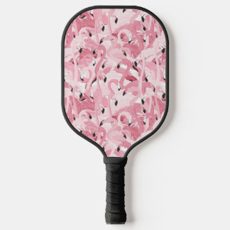 Raquette De Pickleball motif sans soudure avec flamants roses exotiques o