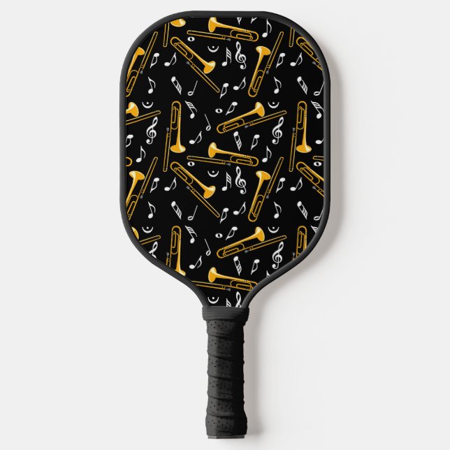 Raquette De Pickleball Motif Trombone Music Notes (Recto)