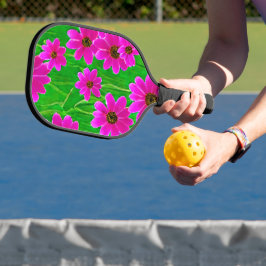 Raquette De Pickleball Motif vert et rose vif