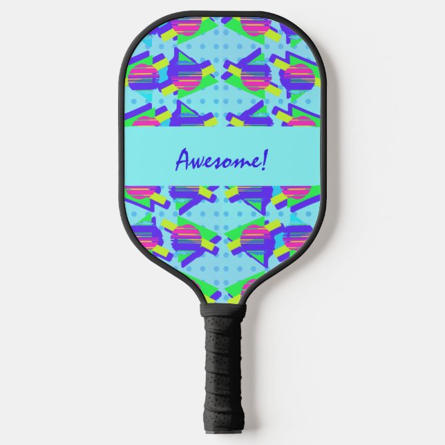Raquette De Pickleball Motifs triangles personnalisables Wild Memphis (Recto)