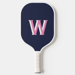 Raquette De Pickleball Navy Pink Monogram Pickleball Paddle