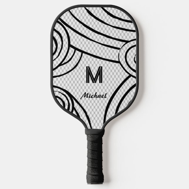 Raquette De Pickleball NeonLine 1 Nom et initiales modifiables en blanc (Recto)