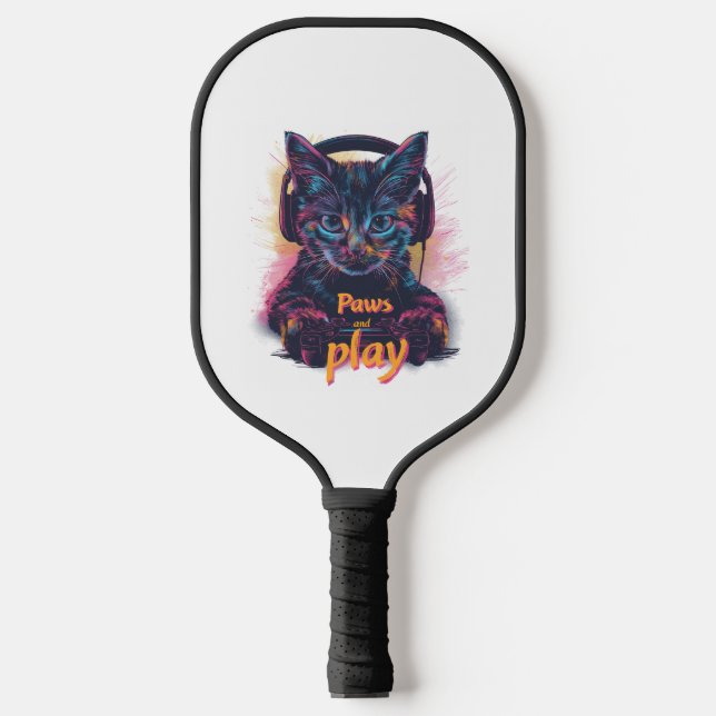 Raquette De Pickleball Niveau gamer chat vers le haut (Recto)