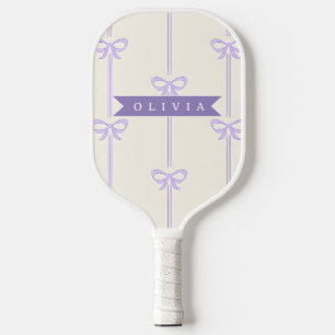 Raquette De Pickleball Nœud Coquette Personnalisé Nom Esthétique Féminin