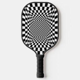 Raquette De Pickleball Noir et blanc psychédélique