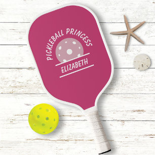 Raquette De Pickleball Nom de Magicien de Pickleball Mignon Fille Rose Sp