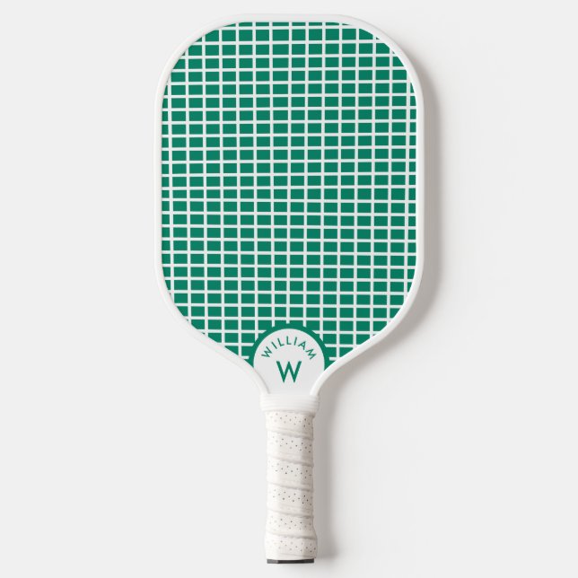 Raquette De Pickleball Nom de monogramme personnalisé Chaîne de picklebal (Recto)