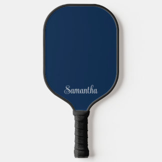 Raquette De Pickleball Nom de script élégant moderne en marine ou n'impor