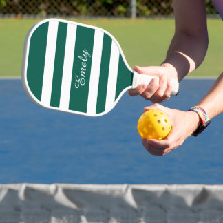Raquette De Pickleball Nom de script vert moderne