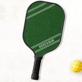 Raquette De Pickleball Nom du Lecteur blanc vert personnalisé moderne