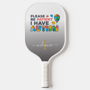 Raquette De Pickleball Nom du script de Sensibilisation sur l'autisme Mon