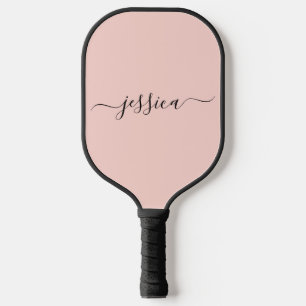 Raquette De Pickleball Nom du script rose vif pickleball paddle