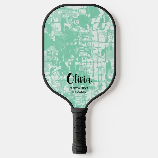 Raquette De Pickleball Nom personnalisé Abstrait moderne Pickleball Paddl (Recto)