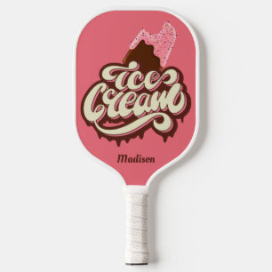 Raquette De Pickleball Nom personnalisé Crème glacée