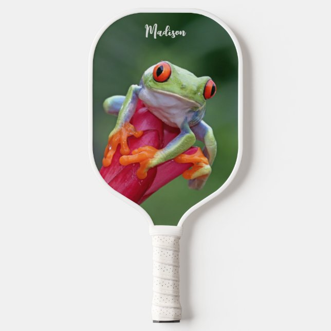 Raquette De Pickleball Nom personnalisé Grenouille (Recto)