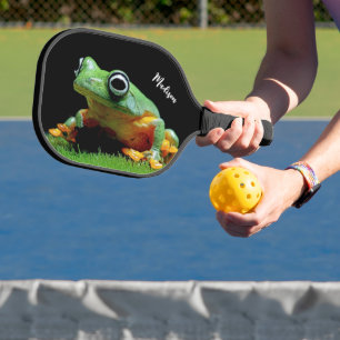 Raquette De Pickleball Nom personnalisé Grenouille