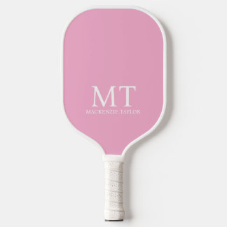 Raquette De Pickleball Nom personnalisé Monogramme à carreaux