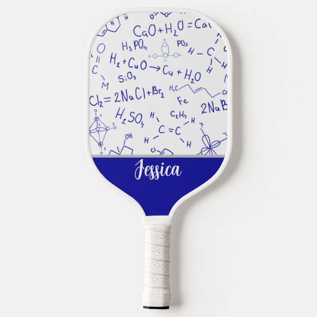Raquette De Pickleball Notes de chimie amusante personnalisée (Verso)