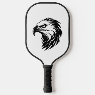 Raquette De Pickleball Oiseau à tête d'aigle en silhouette de proie