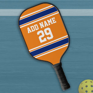 Raquette De Pickleball Orange and Blue Sports Jersey - Numéro de nom pers