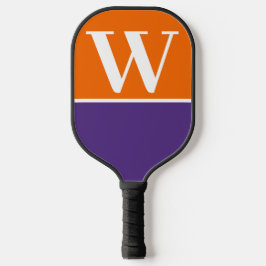 Raquette De Pickleball Orange & Purple College Monogram Pickleball Paddle