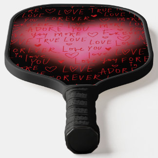 Raquette De Pickleball Paddle - Pickle Ball Pink Heart Design