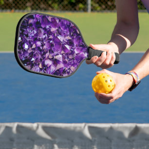 Raquette De Pickleball Pagaie de boule à cristaux d'Améthyste violet