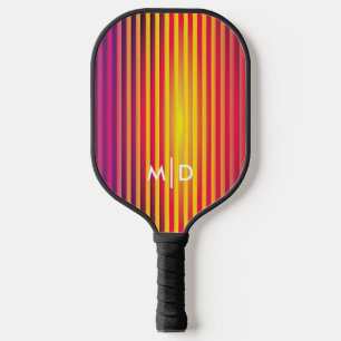 Raquette De Pickleball Pagaie de Pickleball à rayures jaunes néon
