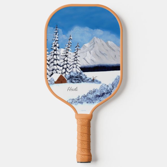 Raquette De Pickleball Pagaie de Pickleball d'hiver neige (Recto)