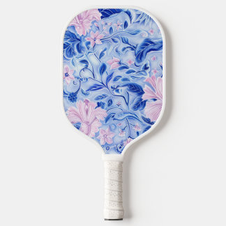 Raquette De Pickleball Pagaie de Pickleball Floral bleu moderne