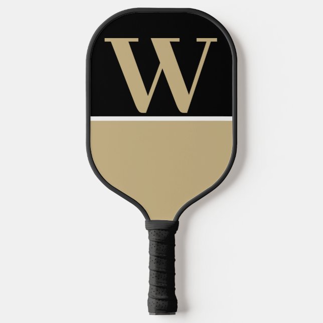 Raquette De Pickleball Pagaie de Pickleball Gold & Black College (Recto)
