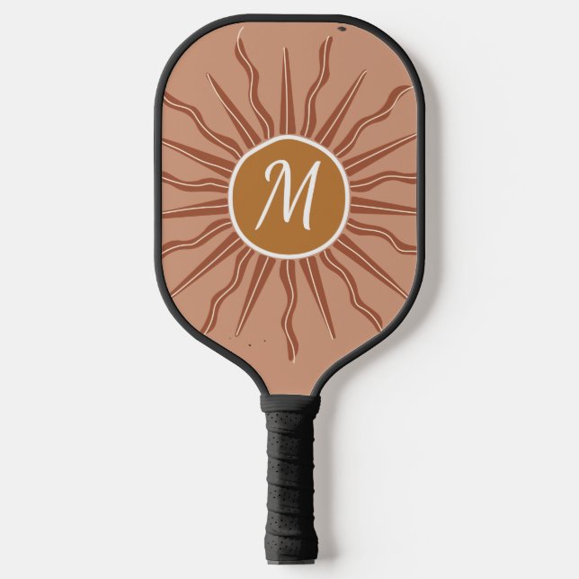 Raquette De Pickleball Pagaie De Pickleball Initale Personnalisée De Boho (Recto)