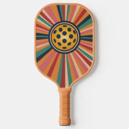 Raquette De Pickleball Pagaie de pickleball rétro - rayures & balle